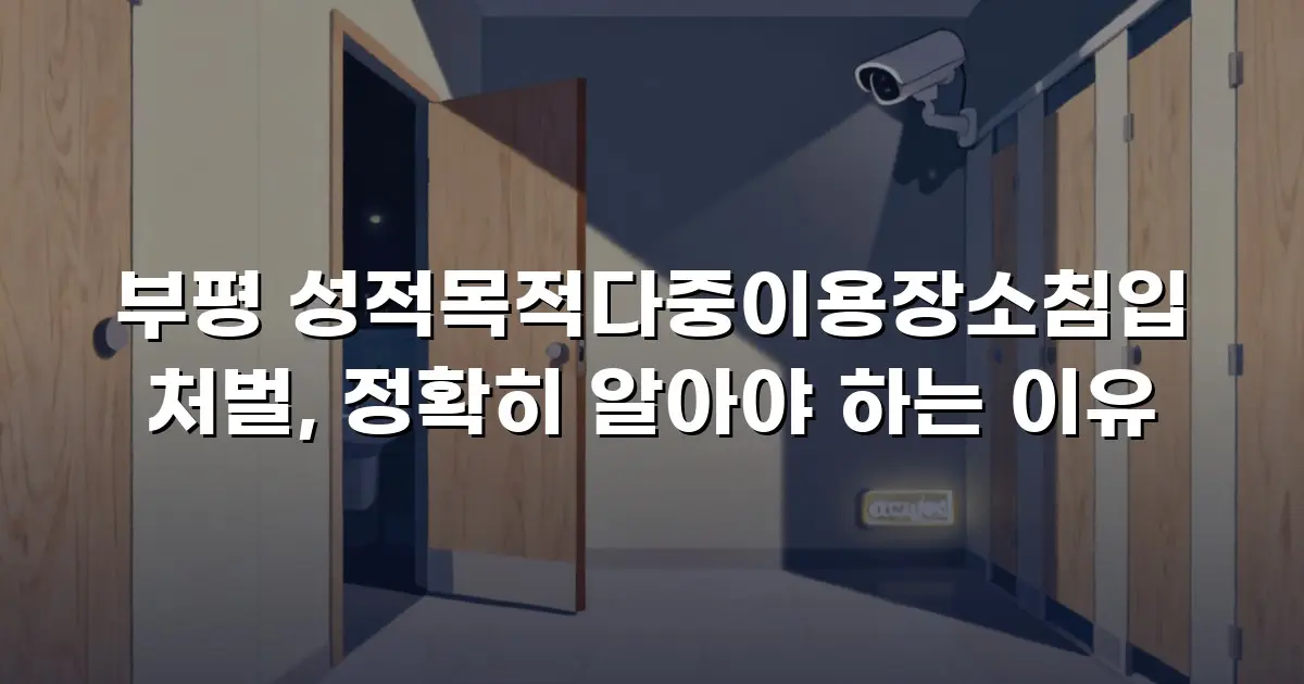 부평 성적목적다중이용장소침입 처벌, 정확히 알아야 하는 이유