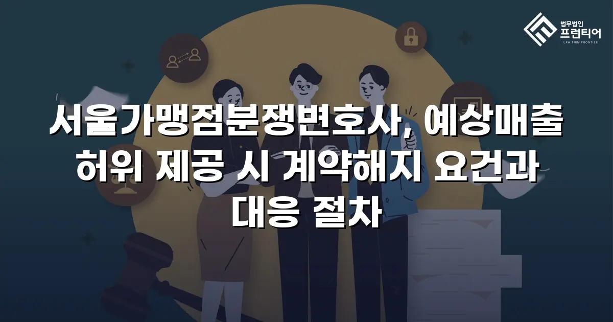 서울가맹점분쟁변호사, 예상매출 허위 제공 시 계약해지 요건과 대응 절차