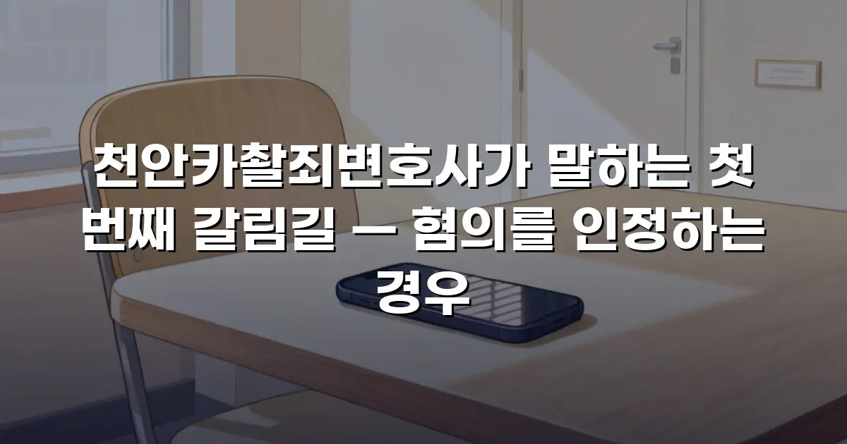 천안카촬죄변호사가 말하는 첫 번째 갈림길 — 혐의를 인정하는 경우