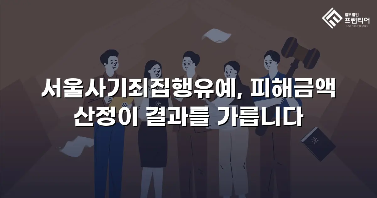 서울사기죄집행유예, 피해금액 산정이 결과를 가릅니다