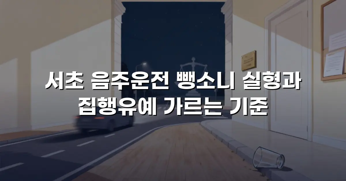 서초 음주운전 뺑소니 실형과 집행유예 가르는 기준