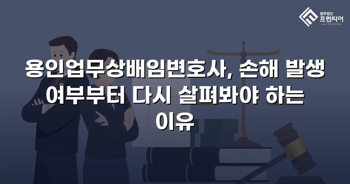 용인업무상배임변호사, 손해 발생 여부부터 다시 살펴봐야 하는 이유