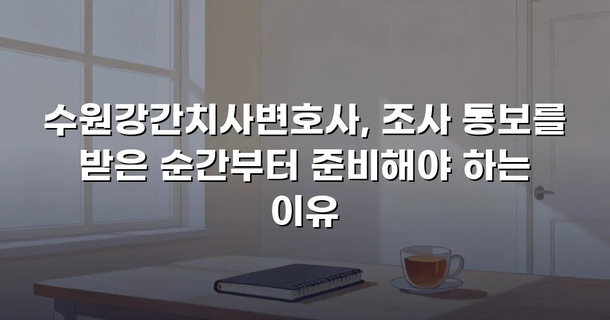 수원강간치사변호사, 조사 통보를 받은 순간부터 준비해야 하는 이유
