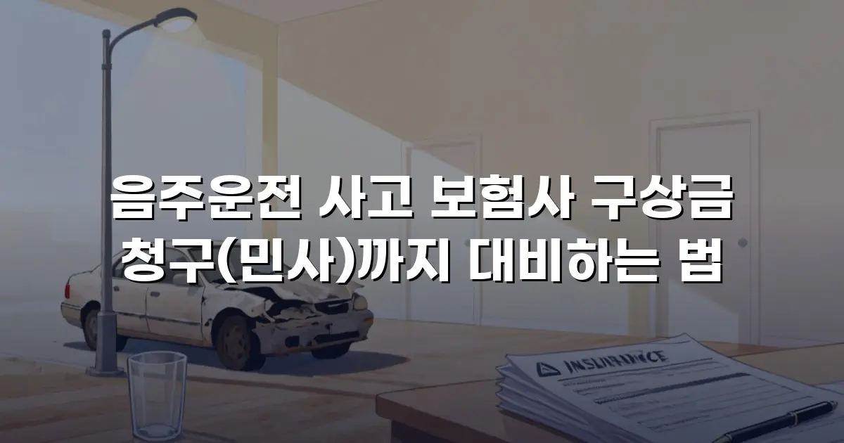 음주운전 사고 보험사 구상금 청구(민사)까지 대비하는 법