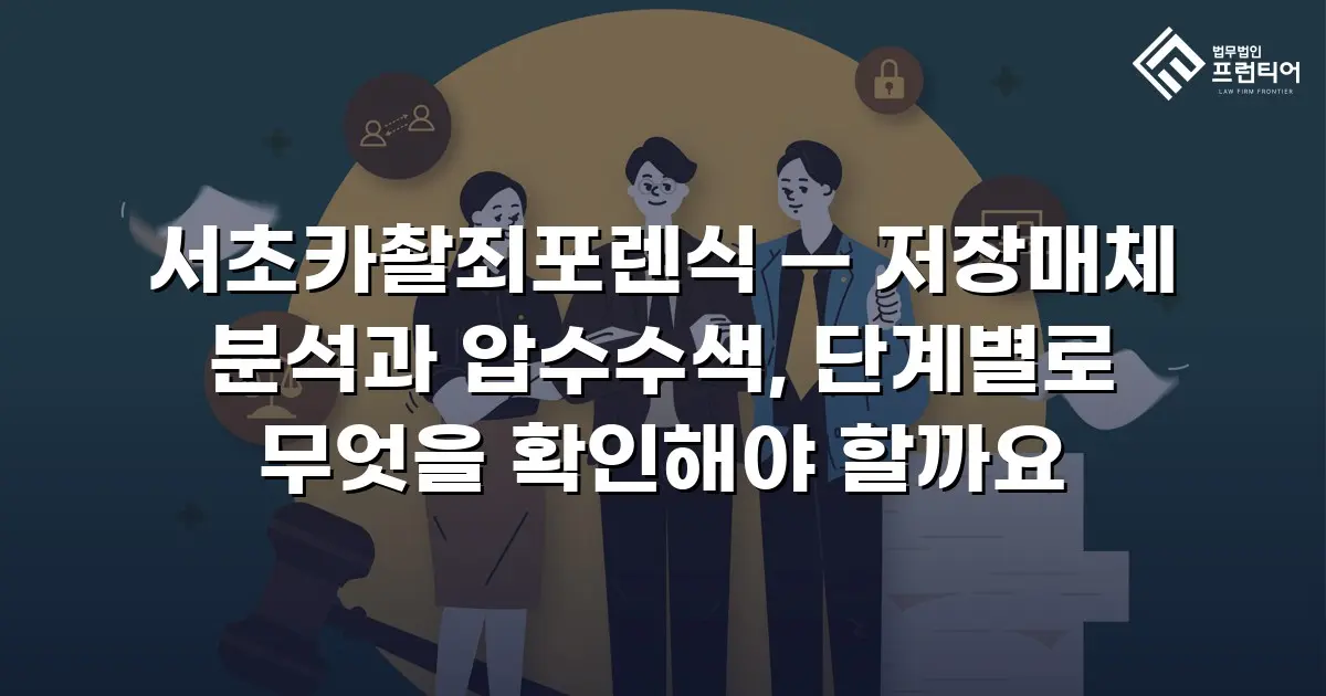 서초카촬죄포렌식 — 저장매체 분석과 압수수색, 단계별로 무엇을 확인해야 할까요