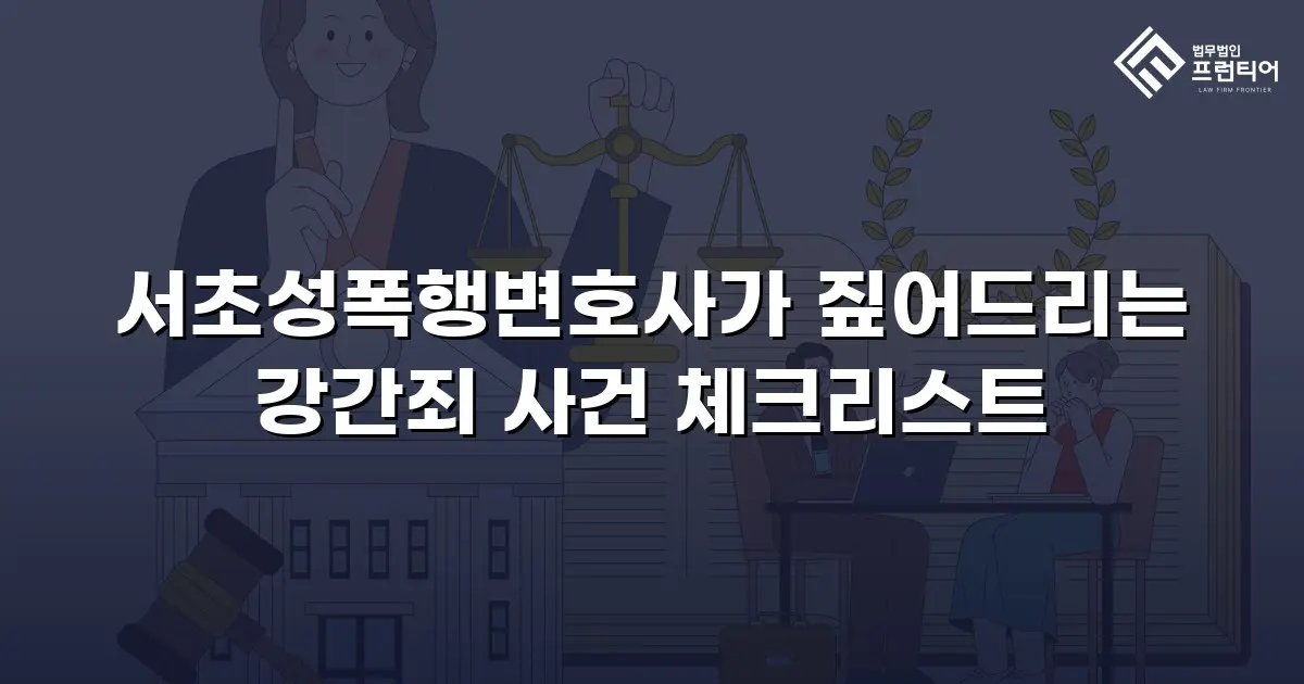 서초성폭행변호사가 짚어드리는 강간죄 사건 체크리스트