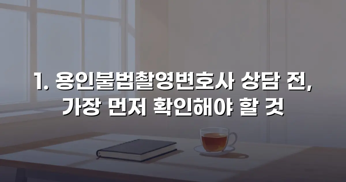 용인불법촬영변호사 상담 전, 가장 먼저 확인해야 할 것