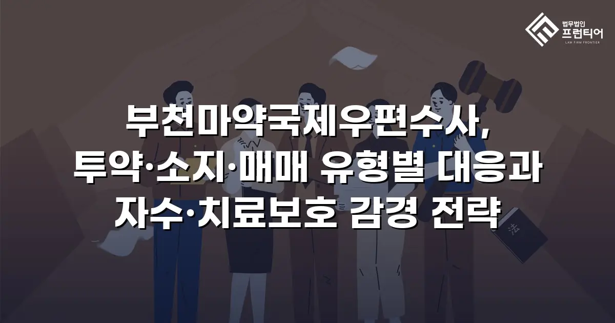부천마약국제우편수사, 투약·소지·매매 유형별 대응과 자수·치료보호 감경 전략