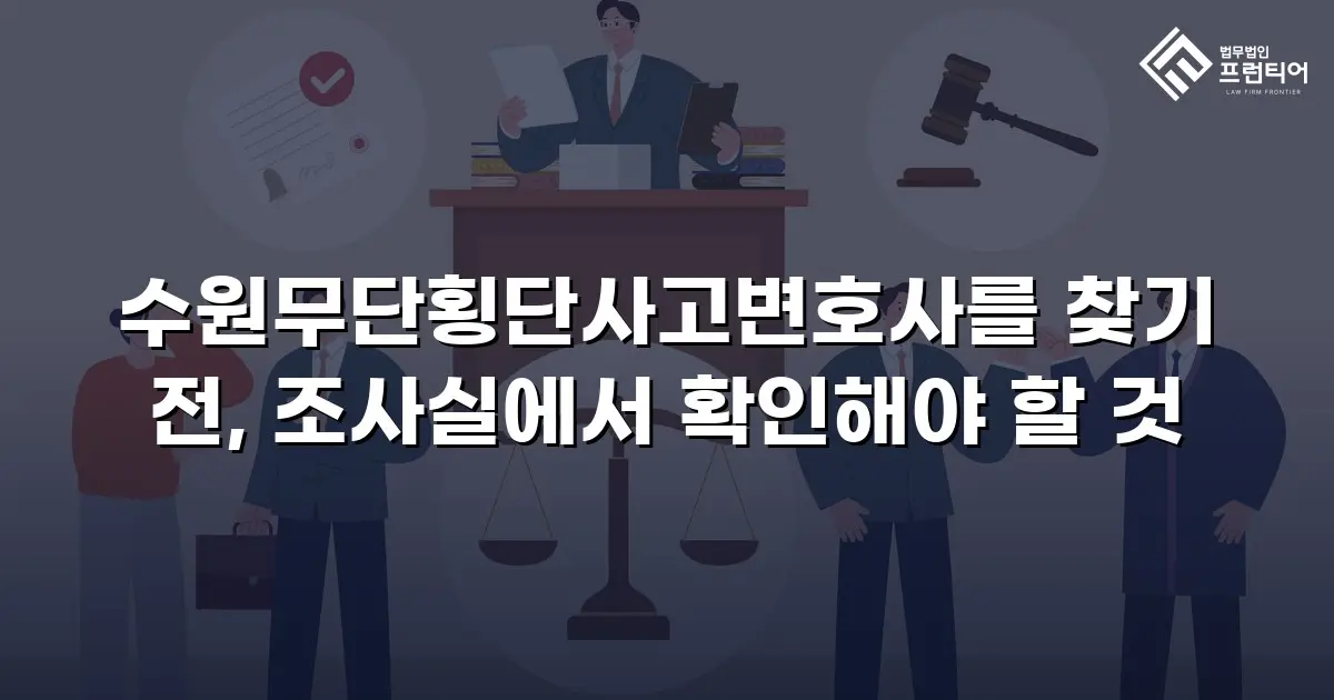 수원무단횡단사고변호사를 찾기 전, 조사실에서 확인해야 할 것