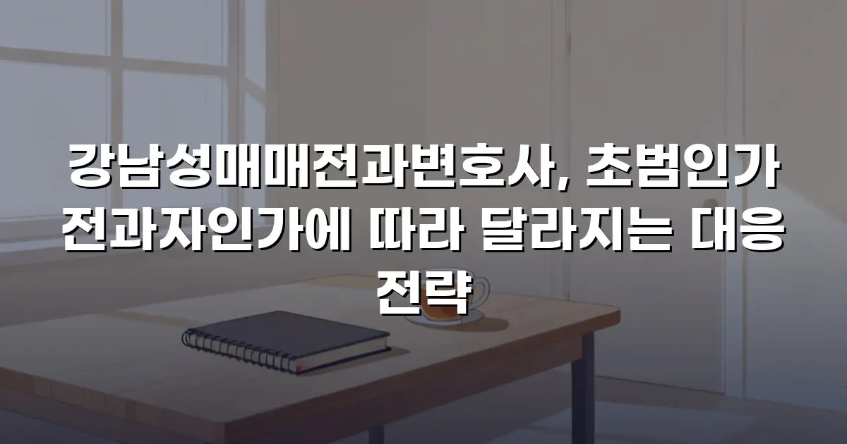 강남성매매전과변호사, 초범인가 전과자인가에 따라 달라지는 대응 전략