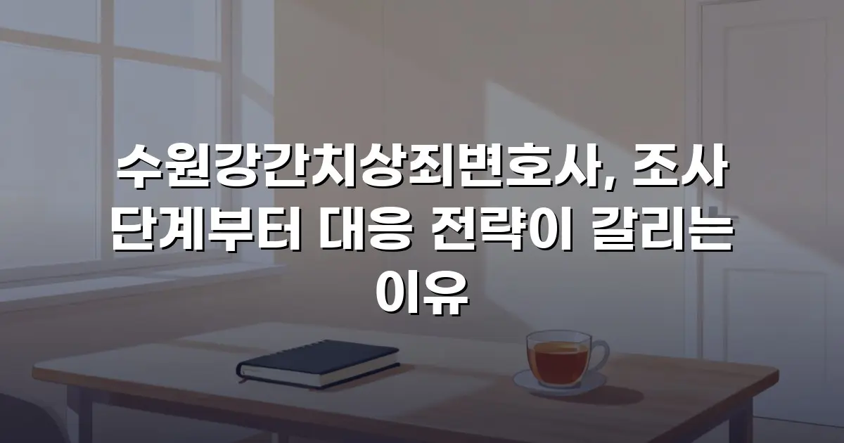 수원강간치상죄변호사, 조사 단계부터 대응 전략이 갈리는 이유