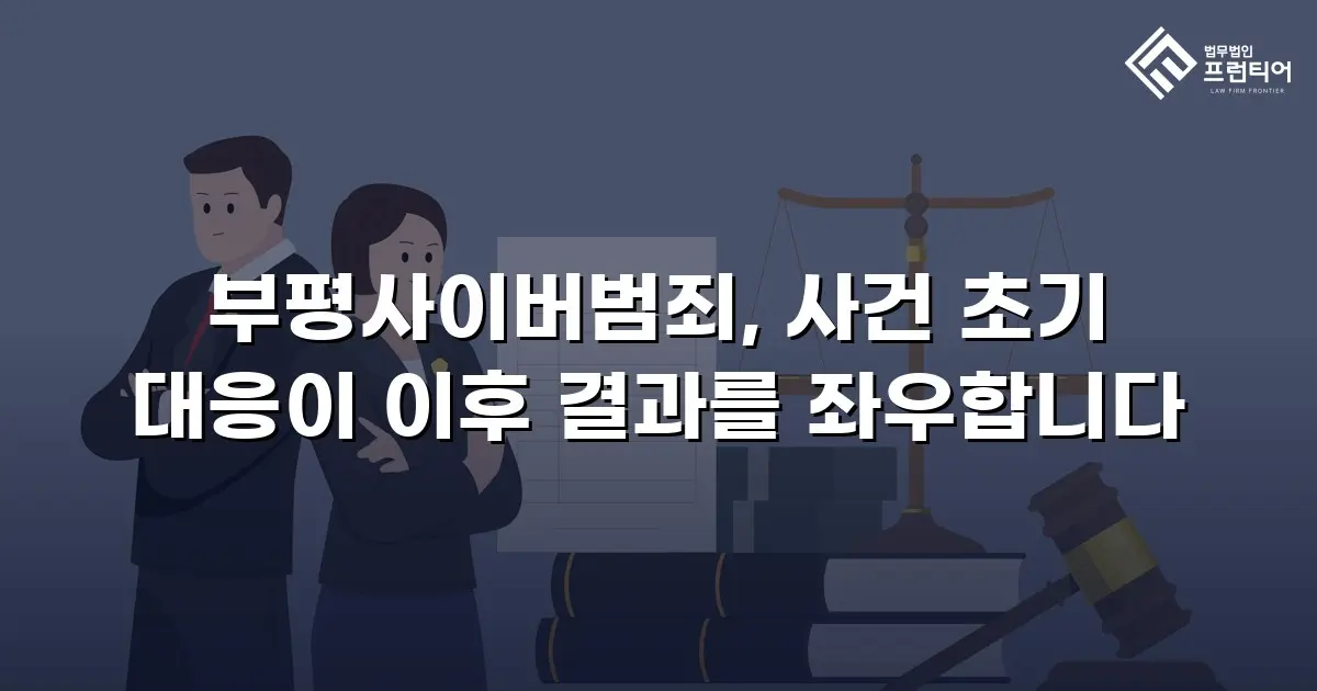 부평사이버범죄, 사건 초기 대응이 이후 결과를 좌우합니다