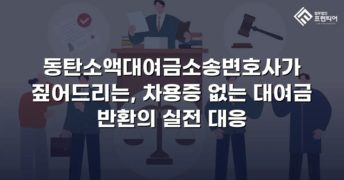 동탄소액대여금소송변호사가 짚어드리는, 차용증 없는 대여금 반환의 실전 대응