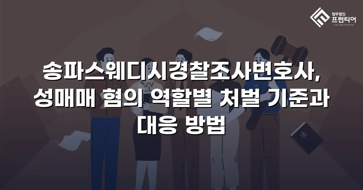 송파스웨디시경찰조사변호사, 성매매 혐의 역할별 처벌 기준과 대응 방법