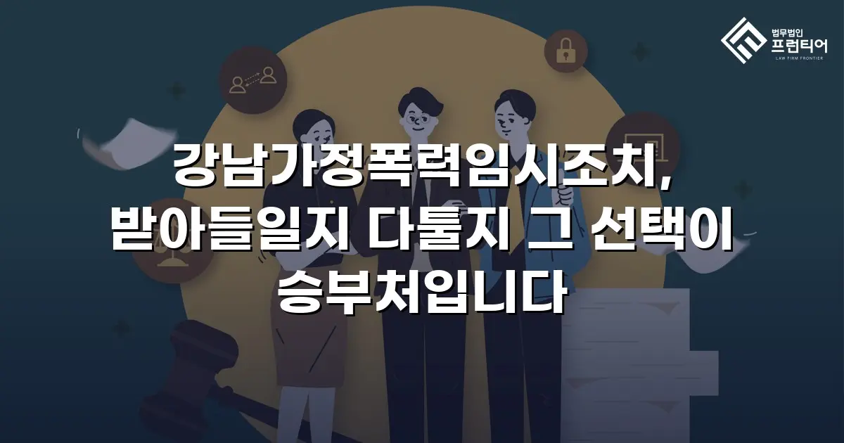 강남가정폭력임시조치, 받아들일지 다툴지 그 선택이 승부처입니다