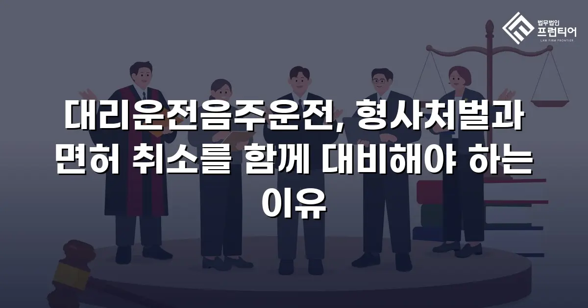대리운전음주운전, 형사처벌과 면허 취소를 함께 대비해야 하는 이유