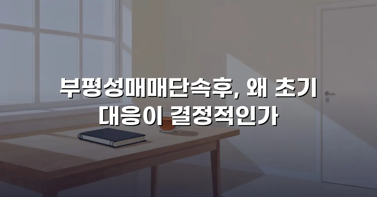 부평성매매단속후, 왜 초기 대응이 결정적인가