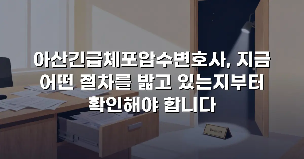 아산긴급체포압수변호사, 지금 어떤 절차를 밟고 있는지부터 확인해야 합니다