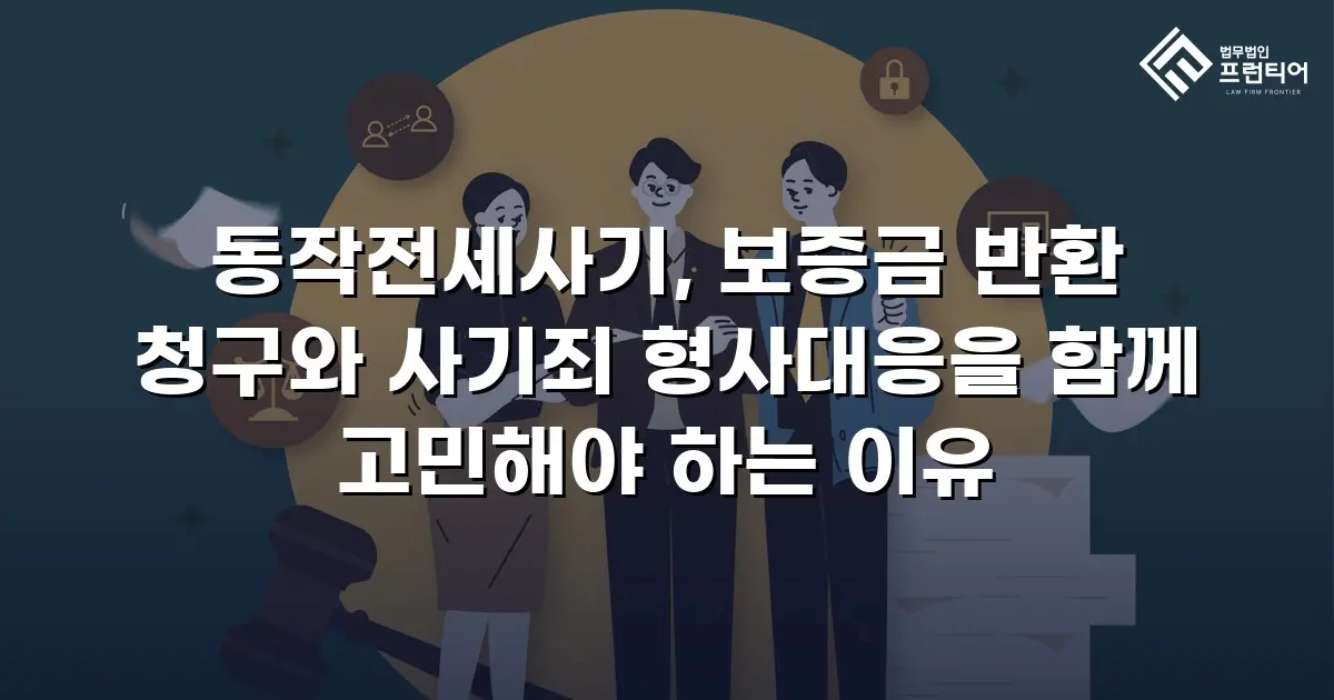 동작전세사기, 보증금 반환 청구와 사기죄 형사대응을 함께 고민해야 하는 이유