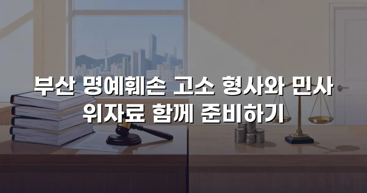 부산 명예훼손 고소 형사와 민사 위자료 함께 준비하기