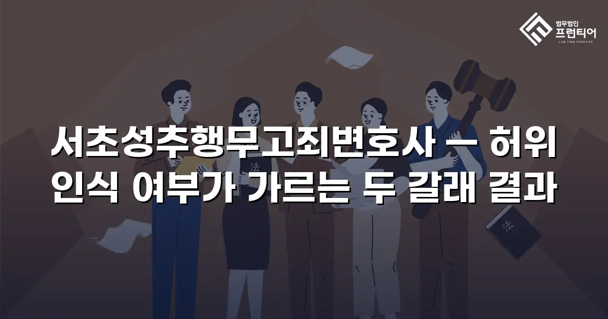 서초성추행무고죄변호사 — 허위 인식 여부가 가르는 두 갈래 결과