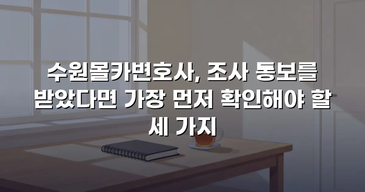수원몰카변호사, 조사 통보를 받았다면 가장 먼저 확인해야 할 세 가지