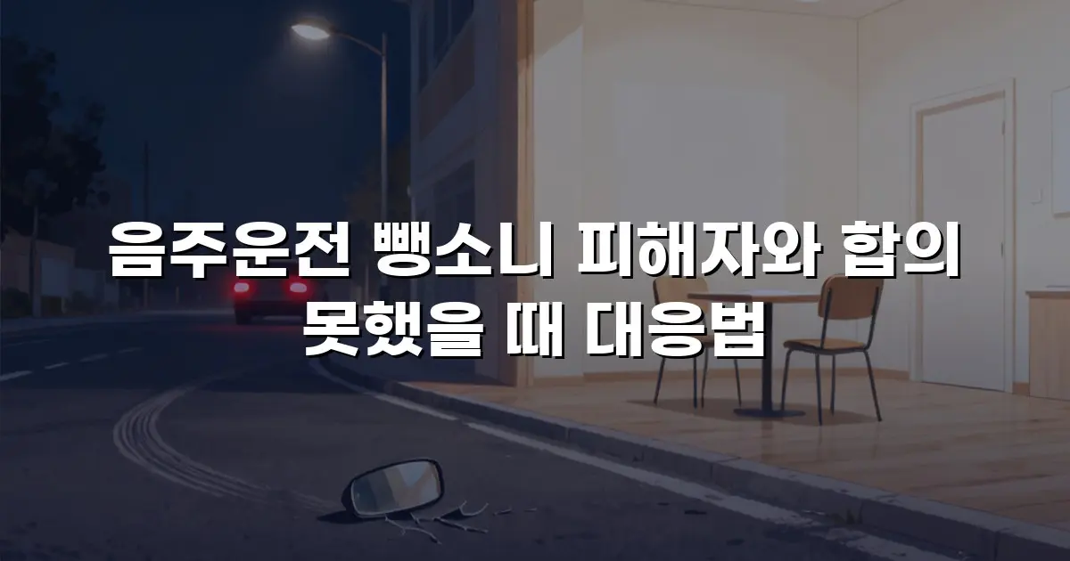 음주운전 뺑소니 피해자와 합의 못했을 때 대응법