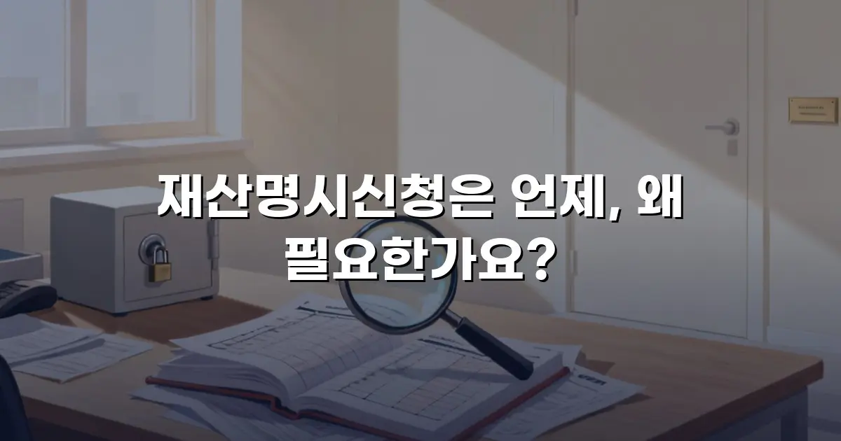 재산명시신청은 언제, 왜 필요한가요?