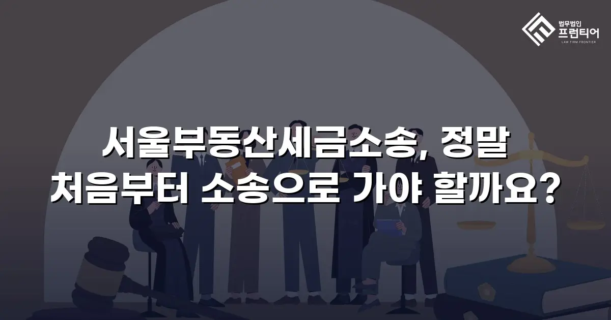서울부동산세금소송, 정말 처음부터 소송으로 가야 할까요?