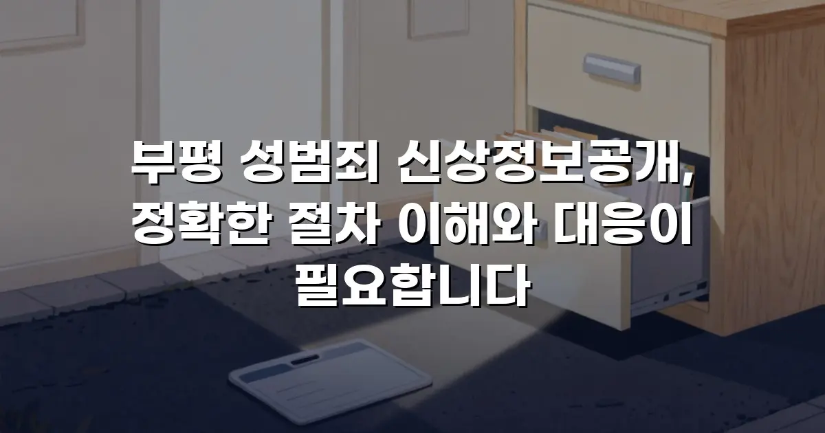 부평 성범죄 신상정보공개, 정확한 절차 이해와 대응이 필요합니다