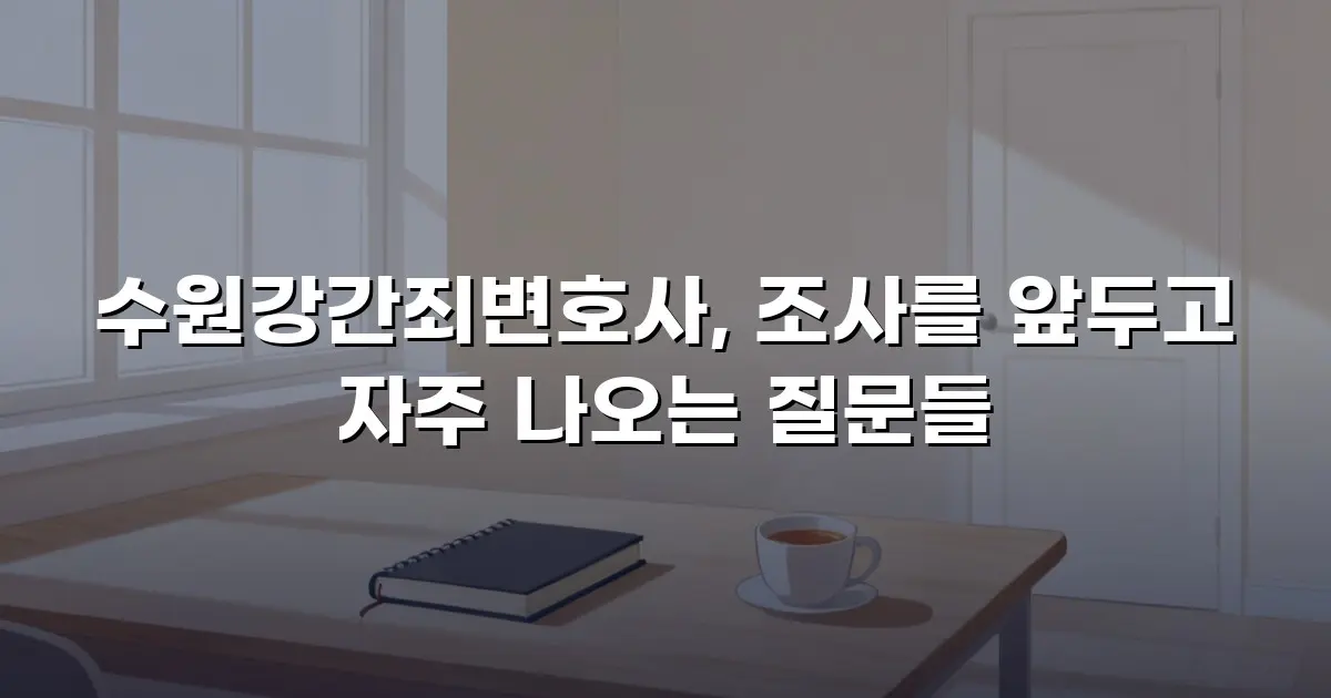 수원강간죄변호사, 조사를 앞두고 자주 나오는 질문들