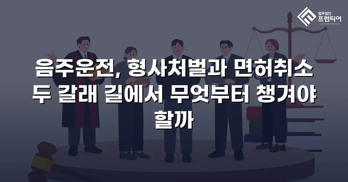 음주운전, 형사처벌과 면허취소 두 갈래 길에서 무엇부터 챙겨야 할까