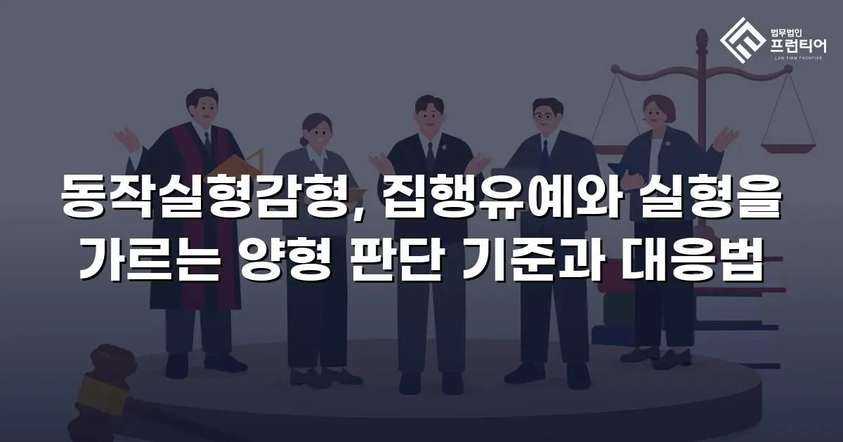 동작실형감형, 집행유예와 실형을 가르는 양형 판단 기준과 대응법