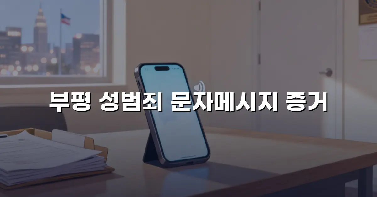 부평 성범죄 문자메시지 증거