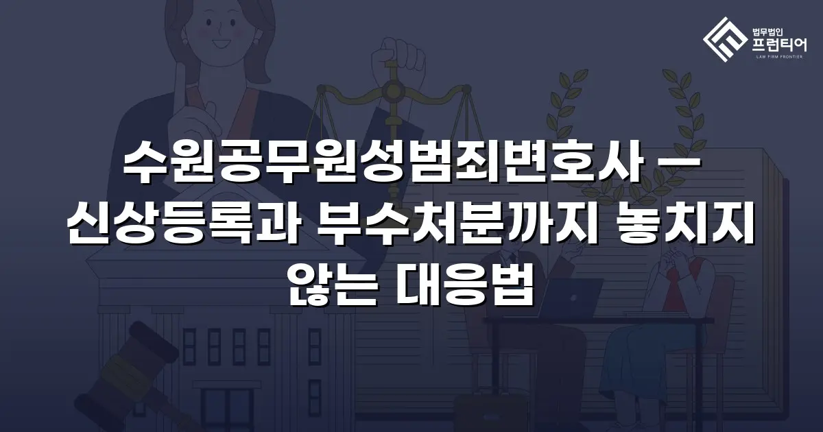 수원공무원성범죄변호사 — 신상등록과 부수처분까지 놓치지 않는 대응법