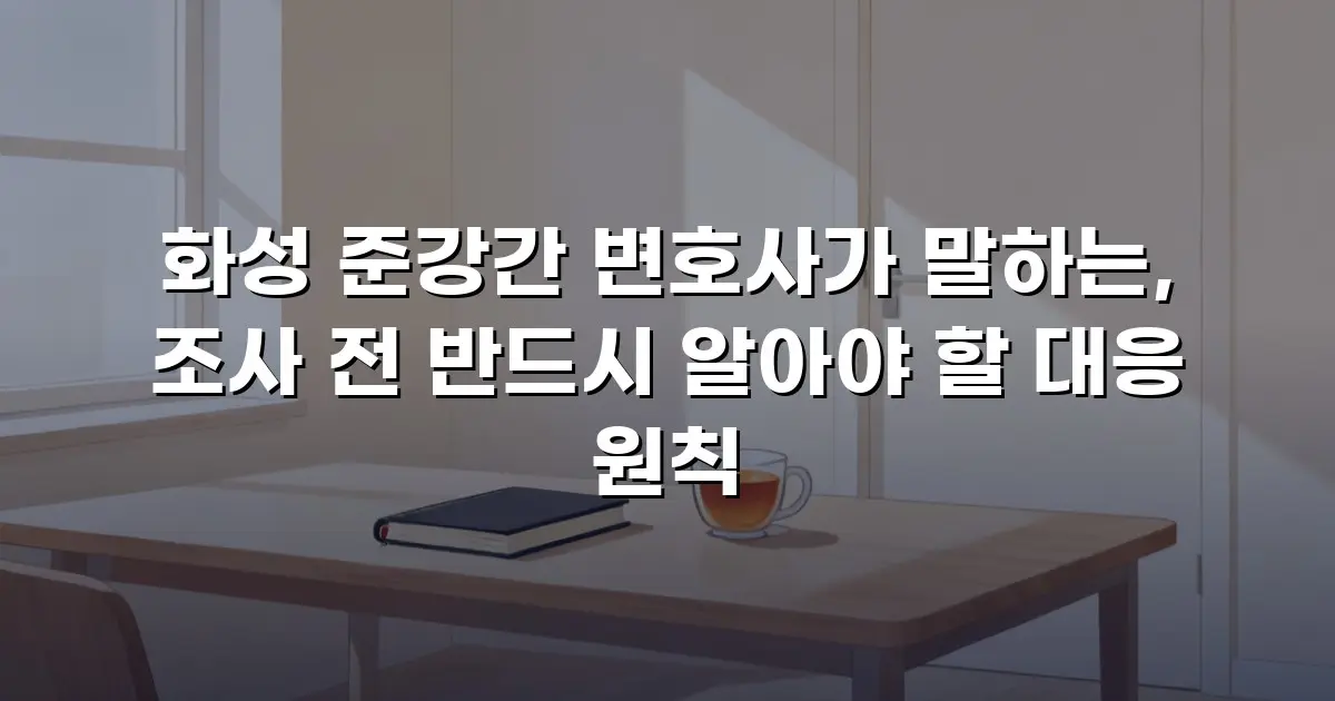 화성 준강간 변호사가 말하는, 조사 전 반드시 알아야 할 대응 원칙