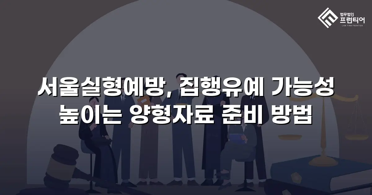 서울실형예방, 집행유예 가능성 높이는 양형자료 준비 방법