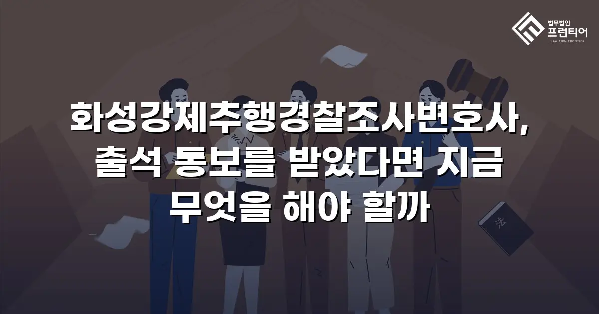 화성강제추행경찰조사변호사, 출석 통보를 받았다면 지금 무엇을 해야 할까