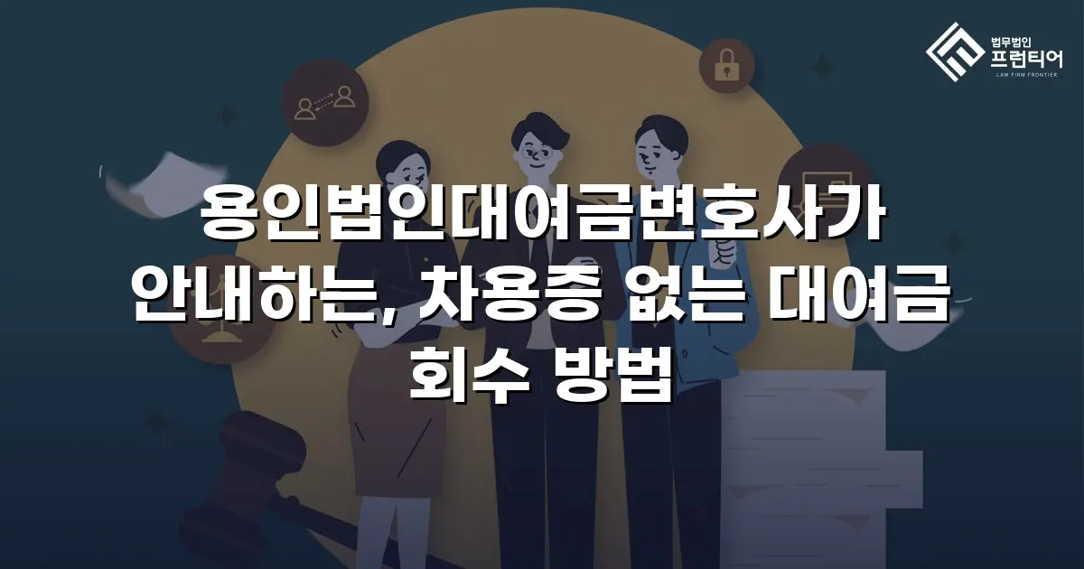 용인법인대여금변호사가 안내하는, 차용증 없는 대여금 회수 방법