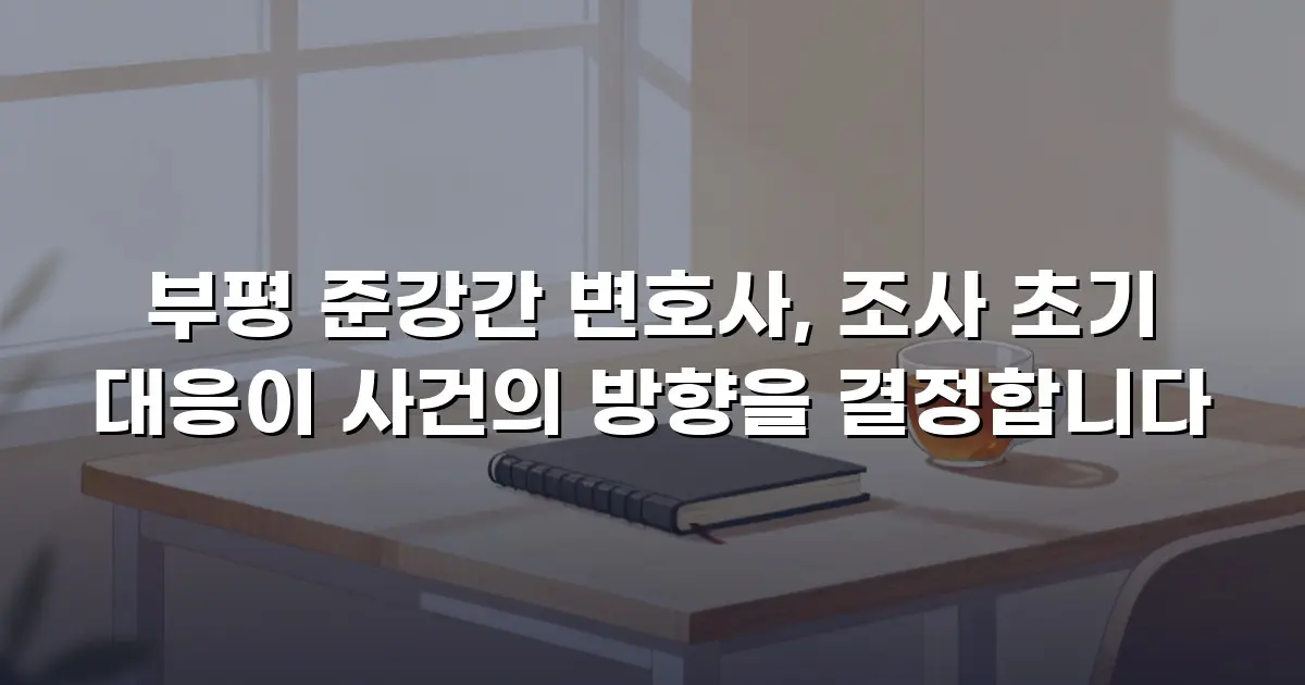 부평 준강간 변호사, 조사 초기 대응이 사건의 방향을 결정합니다