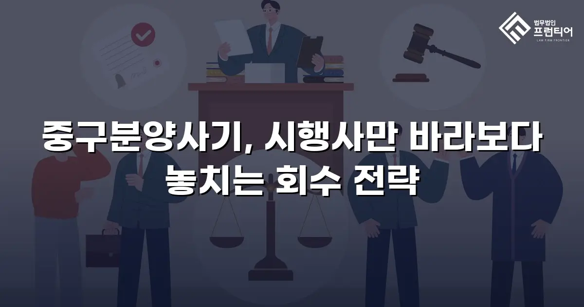 중구분양사기, 시행사만 바라보다 놓치는 회수 전략