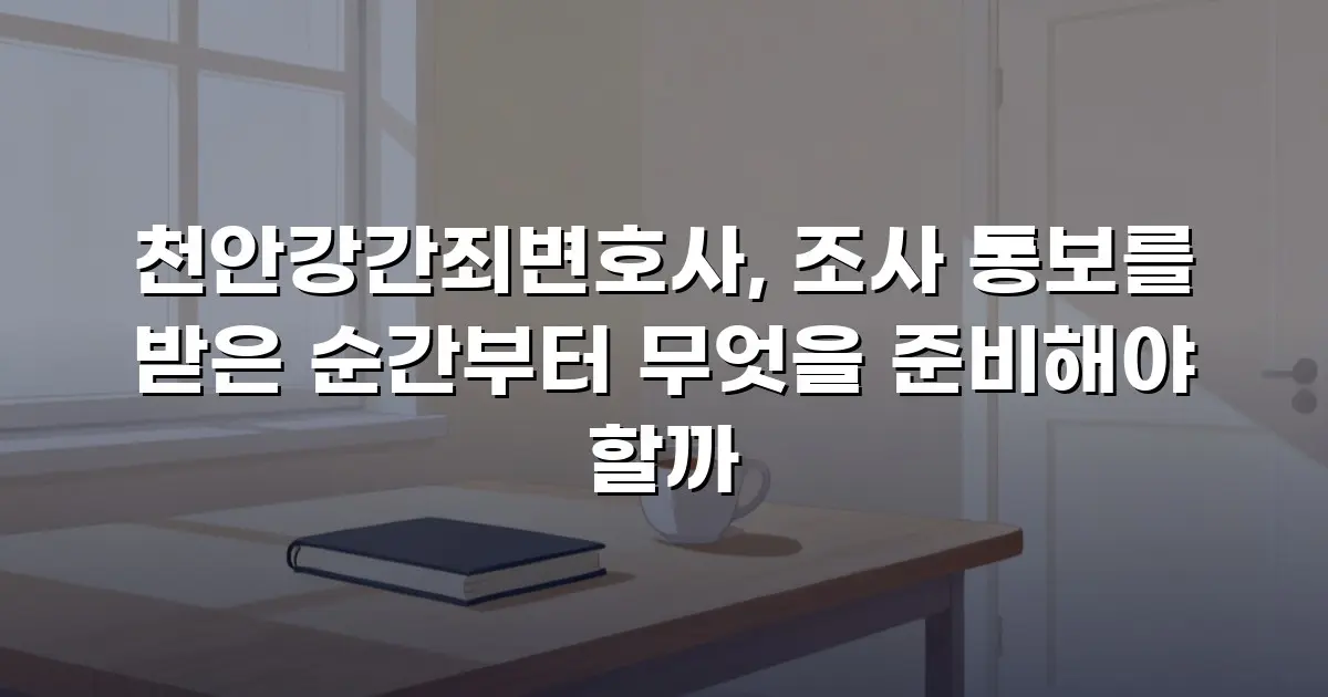 천안강간죄변호사, 조사 통보를 받은 순간부터 무엇을 준비해야 할까