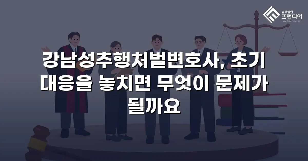 강남성추행처벌변호사, 초기 대응을 놓치면 무엇이 문제가 될까요