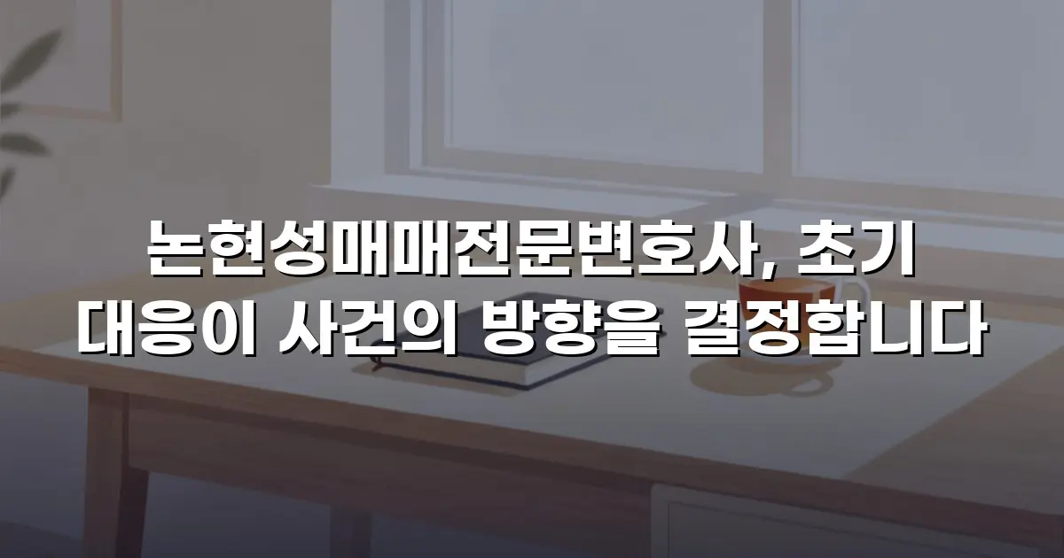 논현성매매전문변호사, 초기 대응이 사건의 방향을 결정합니다