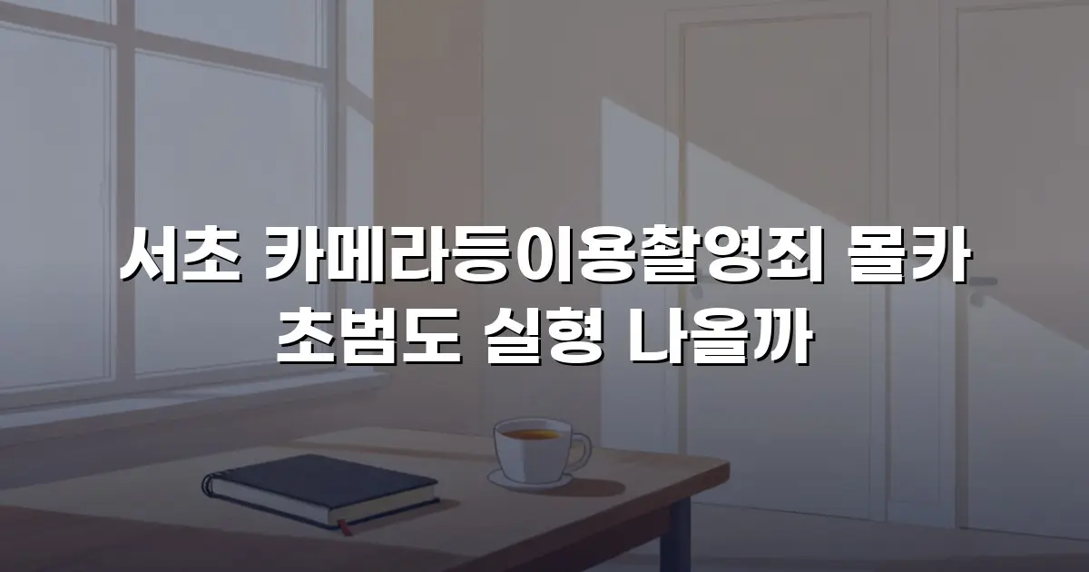 서초 카메라등이용촬영죄 몰카 초범도 실형 나올까