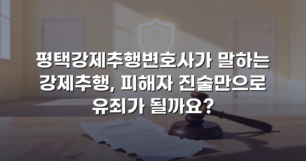 평택강제추행변호사가 말하는 강제추행, 피해자 진술만으로 유죄가 될까요?