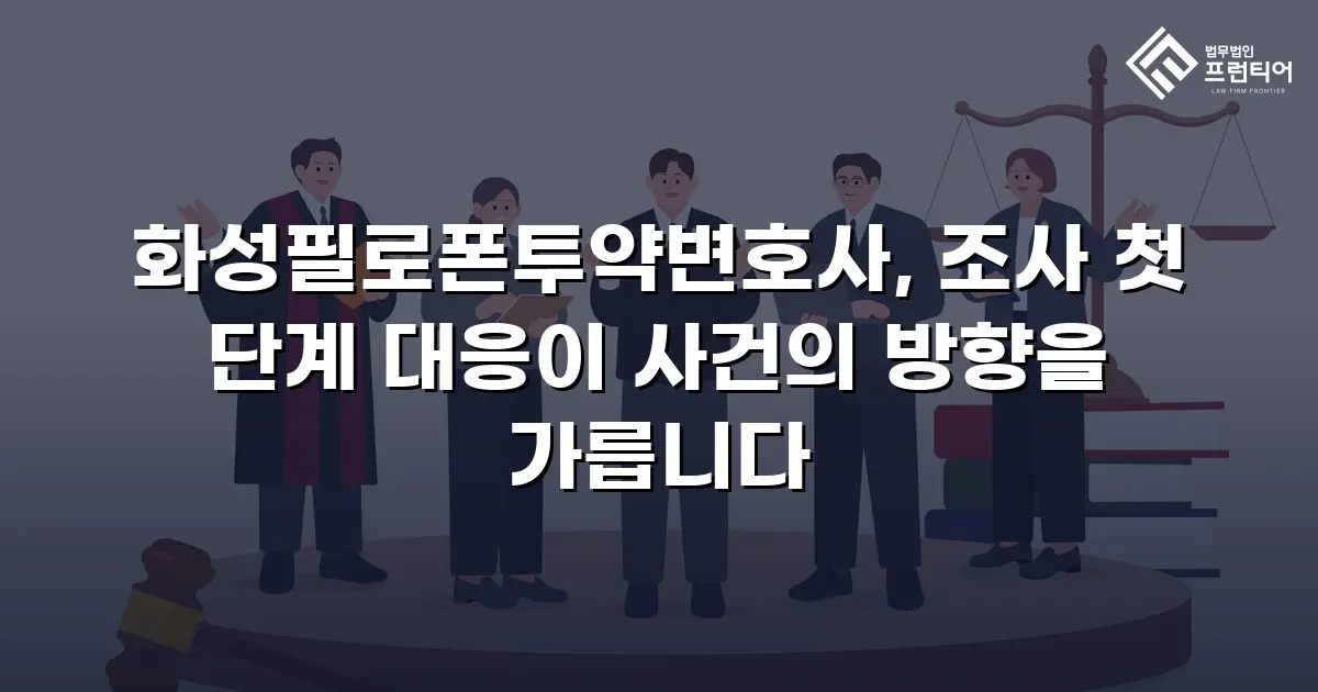 화성필로폰투약변호사, 조사 첫 단계 대응이 사건의 방향을 가릅니다