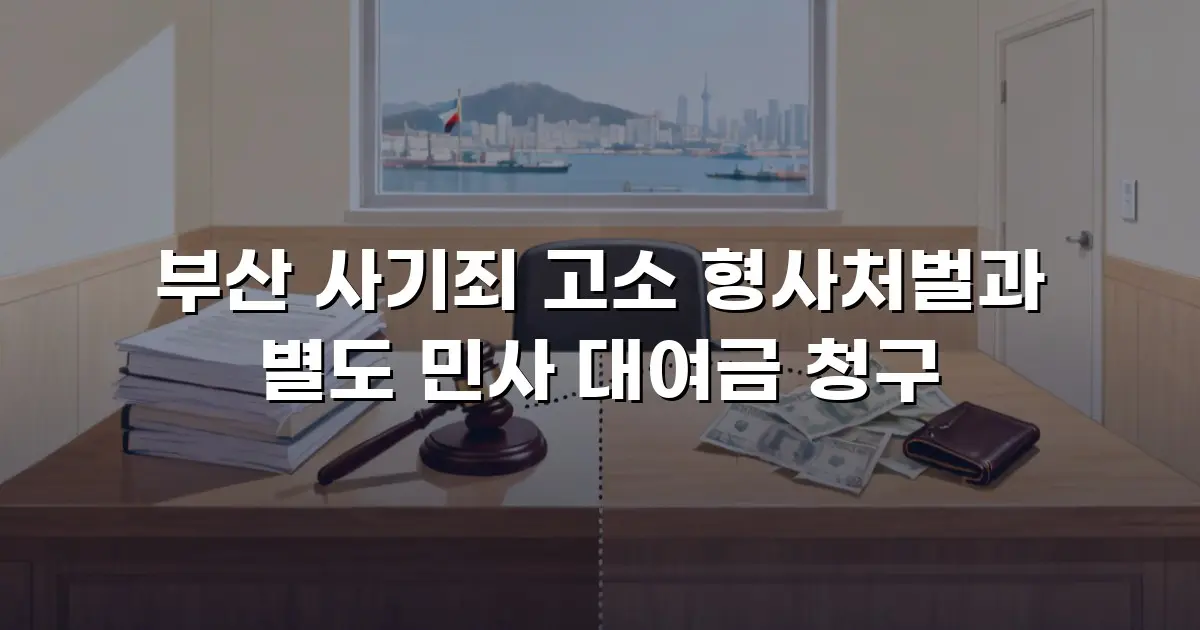 부산 사기죄 고소 형사처벌과 별도 민사 대여금 청구
