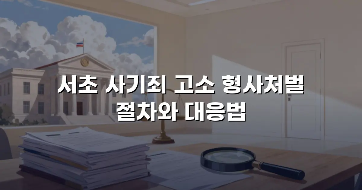 서초 사기죄 고소 형사처벌 절차와 대응법