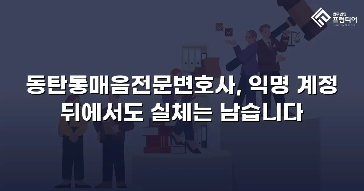 동탄통매음전문변호사, 익명 계정 뒤에서도 실체는 남습니다